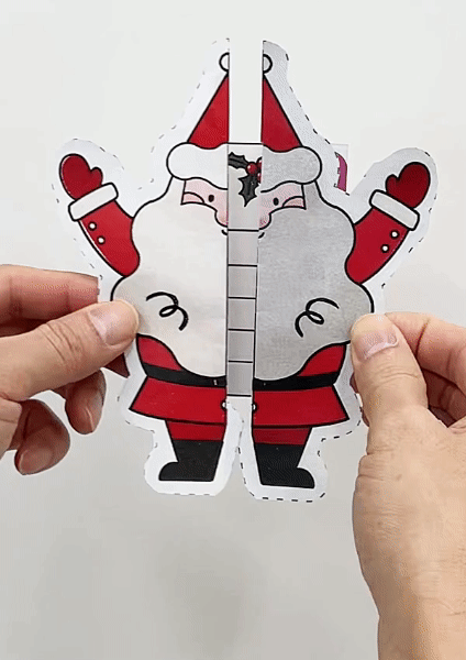 [카드]크리스마스 산타 양면 접이식 카드